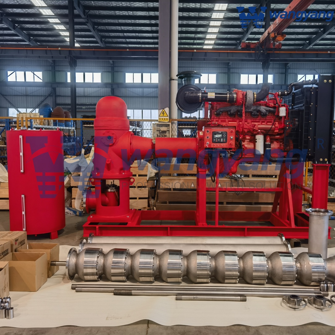 Bomba de turbina vertical con motor di&eacute;sel 9
